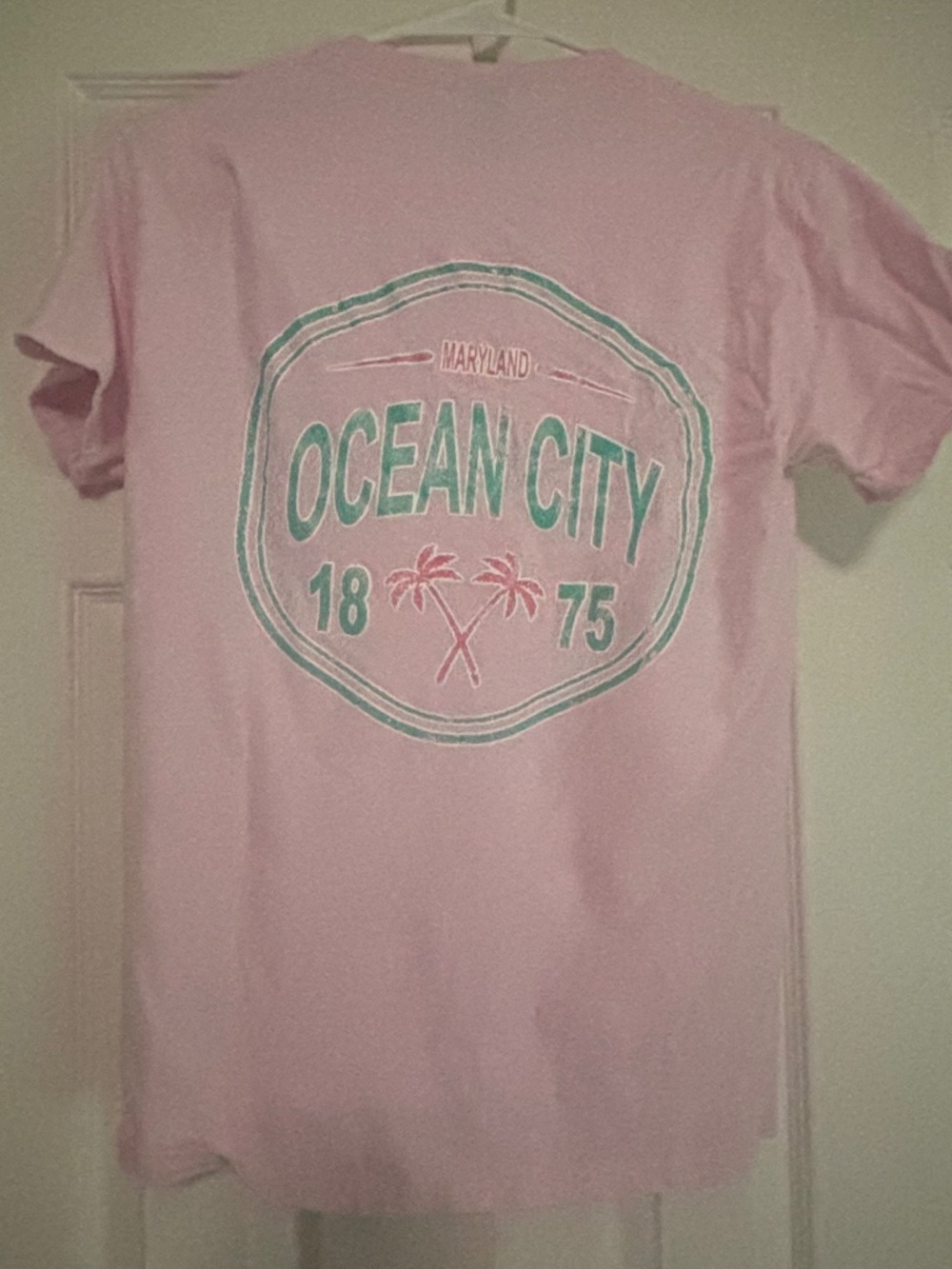 Ocean City Maryland merch beach beachy tee casual logo pink pastel cute